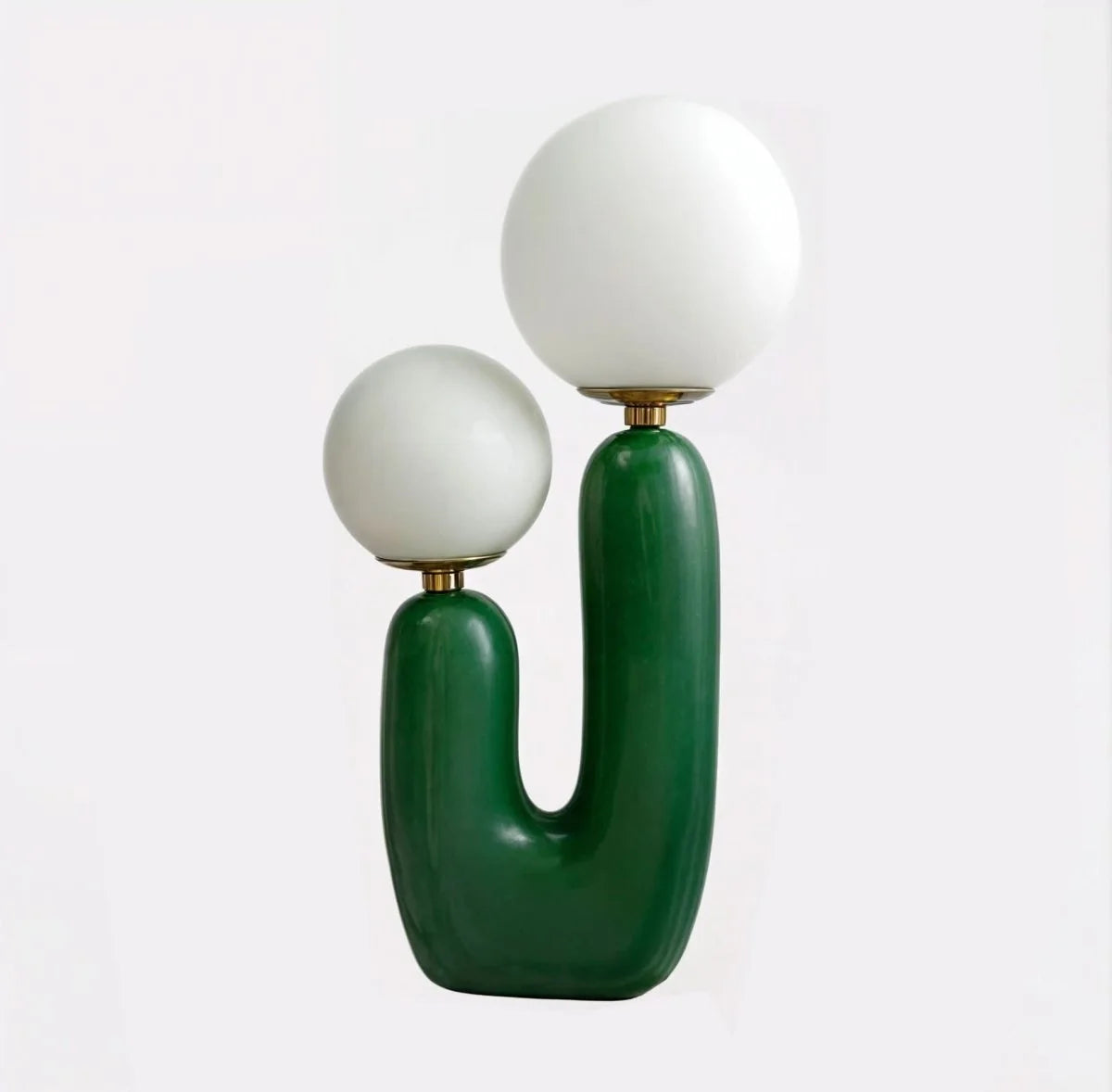 Table Lamp | Geometric Metal Base & Fabric Shade