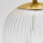 Table Lamp | Glass Base & Linen Shade | E26 Compatible & Dimmable