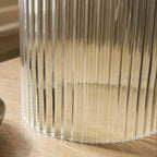 Table Lamp | Glass Base & Linen Shade | E26 Compatible & Dimmable
