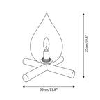 Table Lamp | Hand-Blown Glass Shade & Wood Cross Base