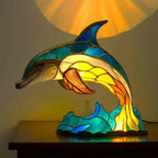 Table Lamp | Handcrafted Stained Glass & Multicolored Mosaic | 17 cm
