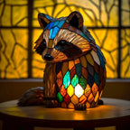Table Lamp | Handcrafted Stained Glass & Multicolored Mosaic | 17 cm