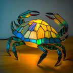 Table Lamp | Handcrafted Stained Glass & Multicolored Mosaic | 17 cm