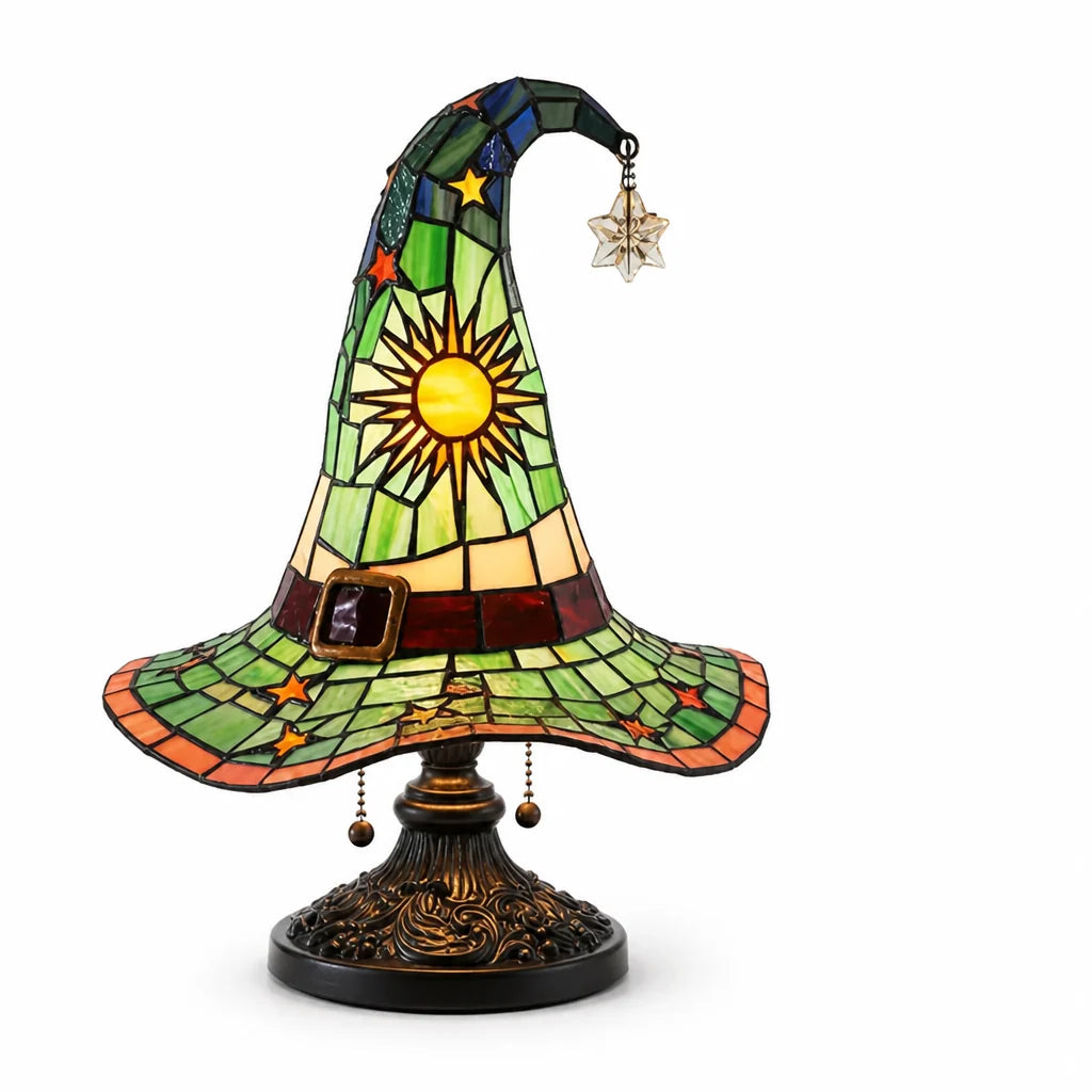 Table Lamp | Handcrafted Stained Glass & USB-Powered | 35 cm