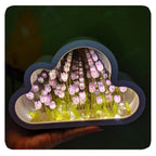 Table Lamp | Infinity Mirror & Tulip Motif | USB Powered
