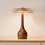 Table Lamp | Integrated LED & 3 Colour Temperatures | Brass & Walnut