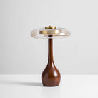 Table Lamp | Integrated LED & 3 Colour Temperatures | Brass & Walnut