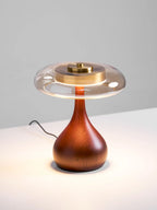 Table Lamp | Integrated LED & 3 Colour Temperatures | Brass & Walnut