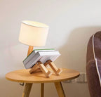 Table Lamp | Integrated Shelf & Adjustable Head