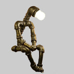 Table Lamp | Iron Pipe Robot Adjustable & Dimmable