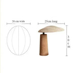 Table Lamp | Linen Shade, Wood Base & LED