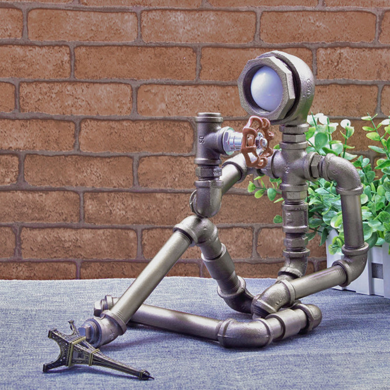 Table Lamp | Industrial Human-Figure Design | USB Rechargeable