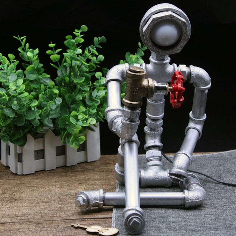 Table Lamp | Industrial Human-Figure Design | USB Rechargeable