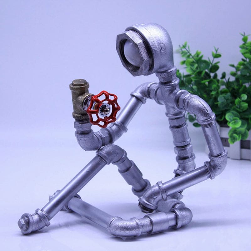 Table Lamp | Industrial Human-Figure Design | USB Rechargeable