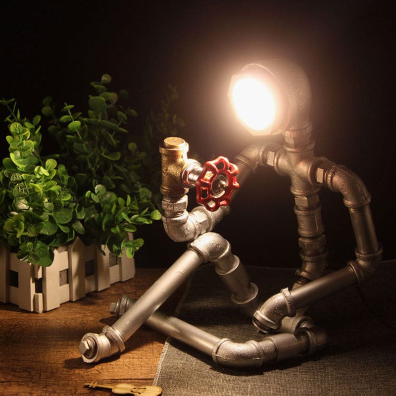 Table Lamp | Industrial Human-Figure Design | USB Rechargeable