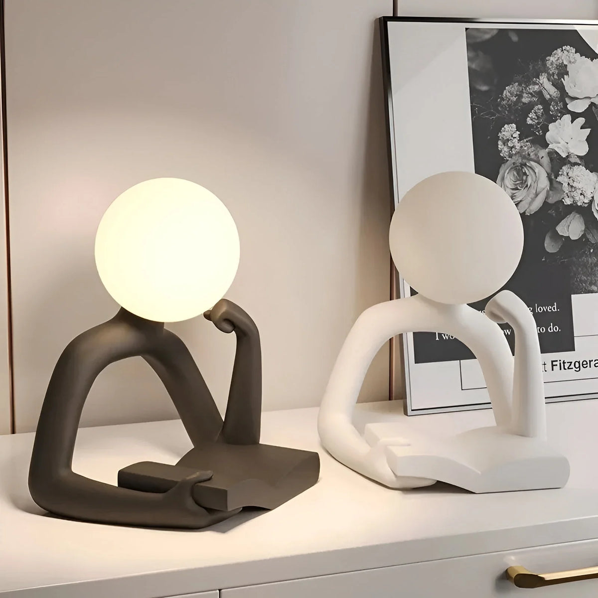 Table Lamp | Modern Sculptural Design | Premium Resin & USB-Powered