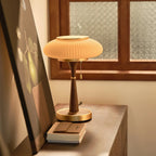 Table Lamp | Mushroom Glass Shade & Warm Diffused Light