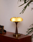 Table Lamp | Mushroom Glass Shade & Warm Diffused Light