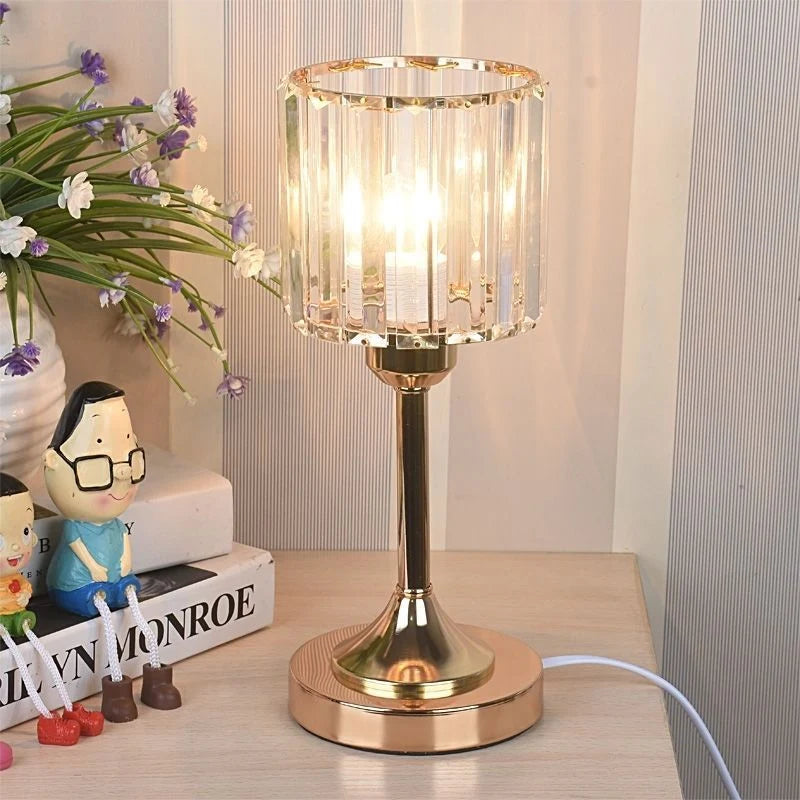 Table Lamp | Nordic Crystal & Warm Ambient Lighting | Round & Square Shades