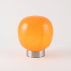 Table Lamp | Orange Glass | Dimmable 3-Color LED USB Powered