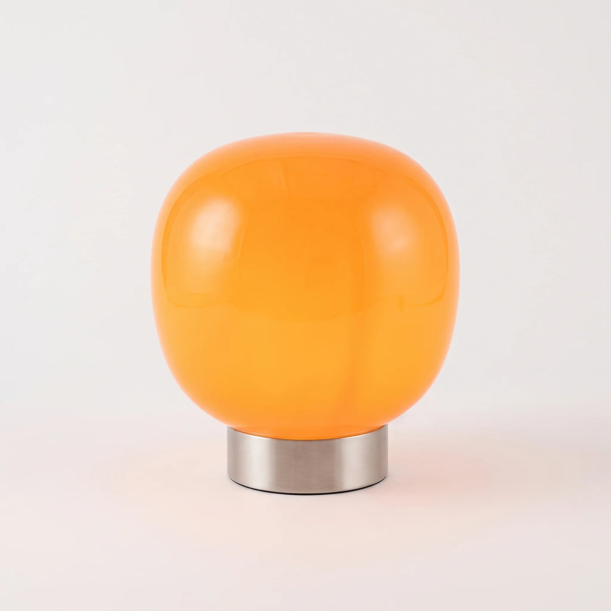 Table Lamp | Orange Glass | Dimmable 3-Color LED USB Powered