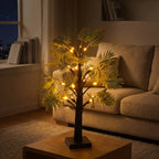 Table Lamp | Palm-Tree Silhouette Warm LED & Battery-Operated | 55 cm