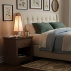 Table Lamp | Parchment Shade & Walnut Base