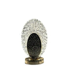 Table Lamp | Peacock-Inspired Crystal & Dimmable USB LED