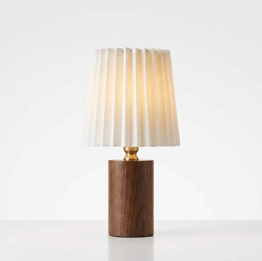 Table Lamp | Pleated Fabric Shade & Soft, Diffused Light