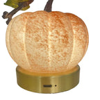 Table Lamp | Pumpkin-Shaped Glass & Touch Control | USB Powered