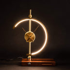 Table Lamp | Qi Wireless Charging & Clock | Maple Wood