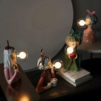 Table Lamp | Resin & Glass Warm Ambient Light | 29 x 25 cm