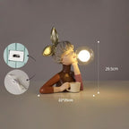 Table Lamp | Resin & Glass Warm Ambient Light | 29 x 25 cm
