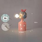 Table Lamp | Resin & Glass Warm Ambient Light | 29 x 25 cm
