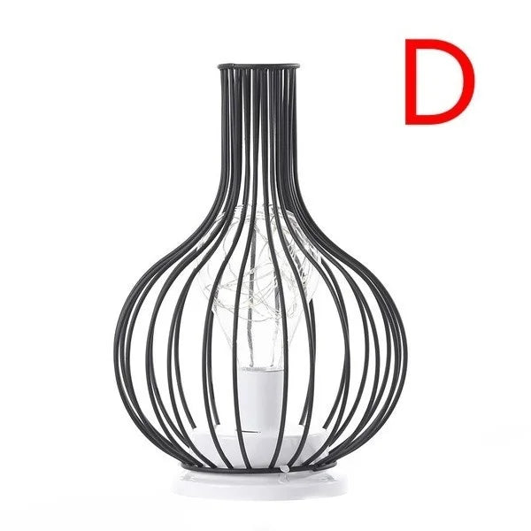 Table Lamp | Retro Hollow Iron & Ambient Glow | E27 Bulb