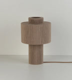 Table Lamp | Ribbed Cotton Shade | Warm Ambient Light | 25 × 39.3 cm