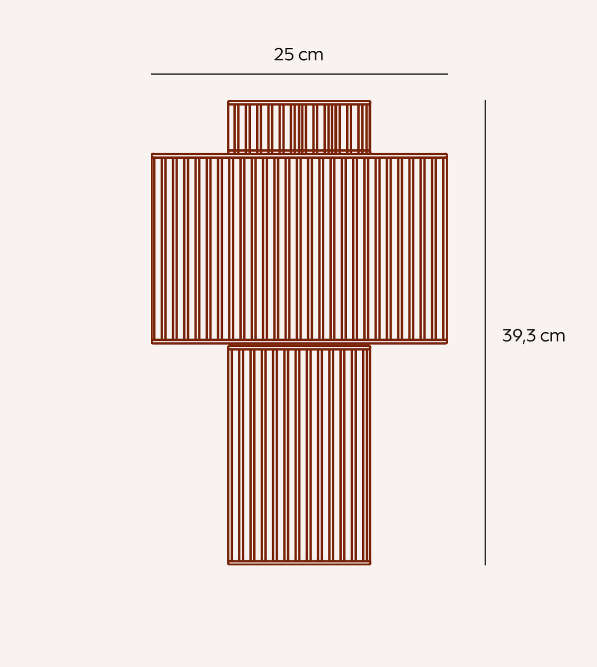 Table Lamp | Ribbed Cotton Shade | Warm Ambient Light | 25 × 39.3 cm