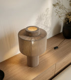 Table Lamp | Ribbed Cotton Shade | Warm Ambient Light | 25 × 39.3 cm
