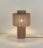 Table Lamp | Ribbed Cotton Shade | Warm Ambient Light | 25 × 39.3 cm