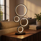 Table Lamp | Sculptural Ring & Stepless Dimming | 18 x 48 cm