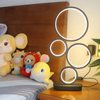 Table Lamp | Sculptural Ring & Stepless Dimming | 18 x 48 cm