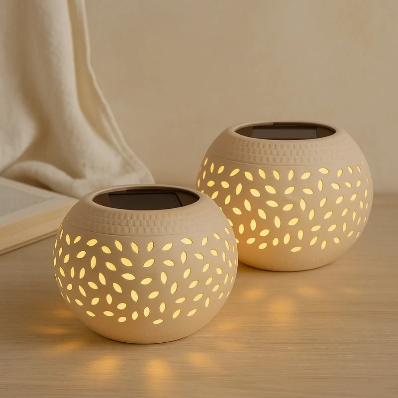 Table Lamp | Solar-Powered Eye-Pattern & Automatic Dusk Sensor