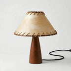Table Lamp | Solid Wood Base & Woven Shade