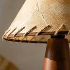 Table Lamp | Solid Wood Base & Woven Shade
