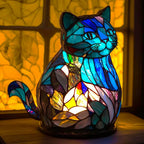 Table Lamp | Stained-Glass Animal Print | 15 cm Glass Shade