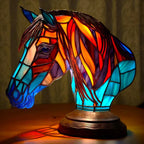 Table Lamp | Stained-Glass Animal Print | 15 cm Glass Shade
