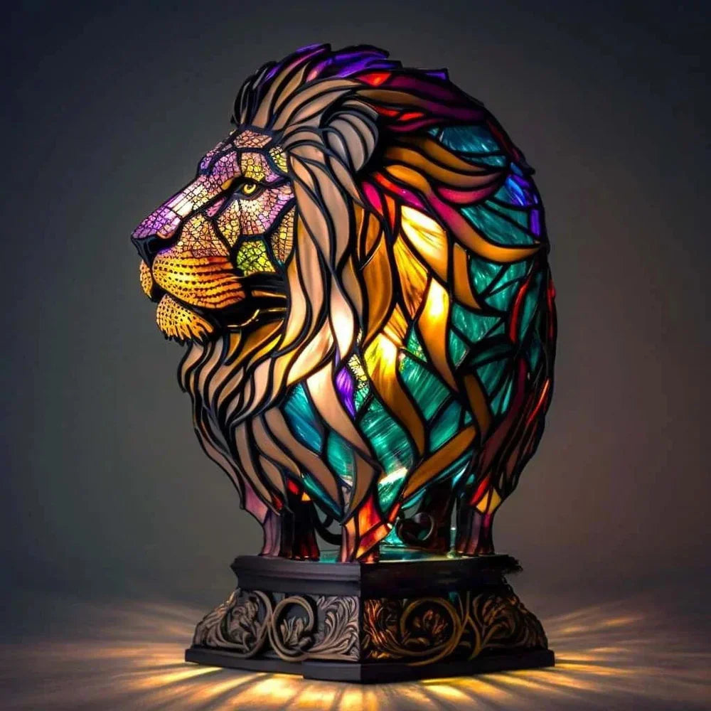 Table Lamp | Stained-Glass Artwork & 10 Animal Designs