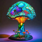 Table Lamp | Stained Glass Effect & Warm LED