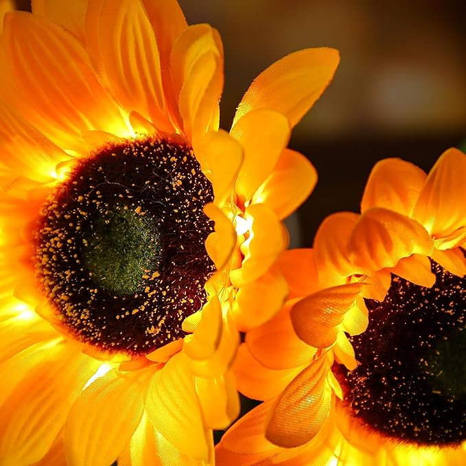 Table Lamp | Sunflower Motif & USB-Powered