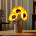 Table Lamp | Sunflower Motif & USB-Powered